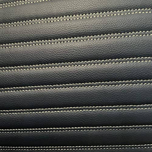 NYCFMMY Custom Car Floor Mat for Land Rover Defender,Discovery,Discovery Sport,LR2,LR3,LR4,Range Rover,Range Rover Evoque,Range Rover Sport,Range Rover Velar Non-Slip (Black Beige Stripe) - 2