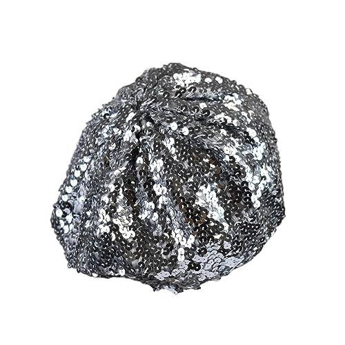 NYFASHION101 Sparkle Stretchable Stylish Lightweight Sequin Beret Beanie Hat - 4