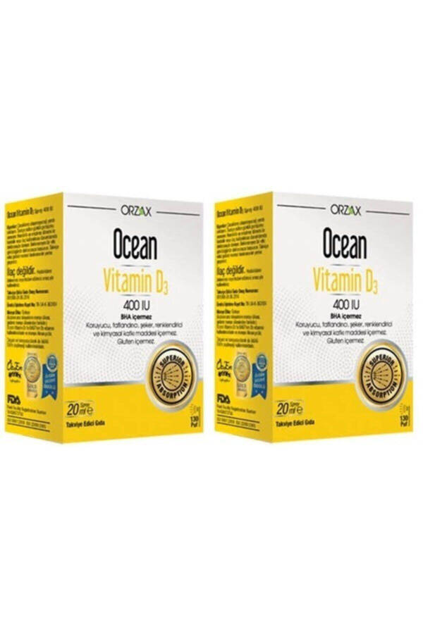 Ocean Vitamin D3 400 IU 20 ml Spray 2 Boxes - 1