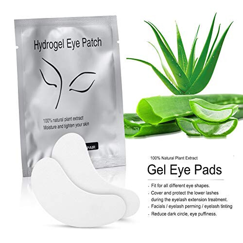 Ocim 100 Pairs Under Eye Pads, Eyelash Extension 100% Natural Hydrogel Patch Lash Gel Pad for Extensions supplies, Beauty Makeup Mask Kit - 3