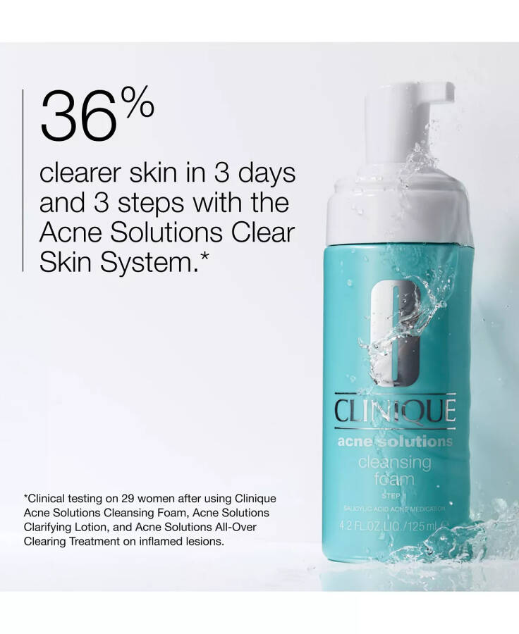 Очищающая пена для лица Acne Solutions, 4,2 унции. Бесцветный - 2