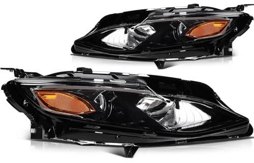 OCPTY Headlight Assembly Pair Replacement For 2019-2022 for Chevrolet Malibu Chrome Housing Amber Reflector Clear Lens - 1