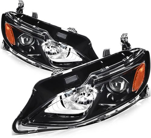 OCPTY Headlight Assembly Pair Replacement For 2019-2022 for Chevrolet Malibu Chrome Housing Amber Reflector Clear Lens - 4