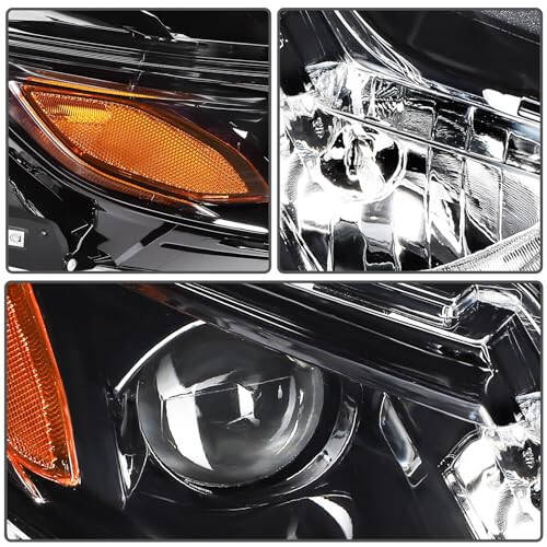 OCPTY Headlight Assembly Pair Replacement For 2019-2022 for Chevrolet Malibu Chrome Housing Amber Reflector Clear Lens - 5