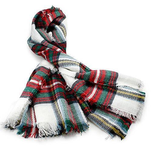 OCT17 Plaid Scarf Women Pashmina Wrap Large Warm Soft Shawl Winter Fall Scarves - 4