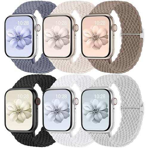 Odbeai to'qilgan tasmalar Apple Watch Band bilan mos keladi 38mm 40mm 41mm 42mm 44mm 45mm 46mm 49mm Ayollar Erkaklar, iWatch Series 10 9 8 7 6 5 4 3 2 1 SE Ultra/Ultra 2 bilan mos keladigan sozlanishi yumshoq qayish - 1