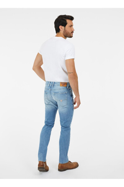 Oddiy belli oddiy ko'k rangli erkaklar uchun denim shimi M4RAS2D58M3R8TE_SLIM TAPERED - ECO - 2