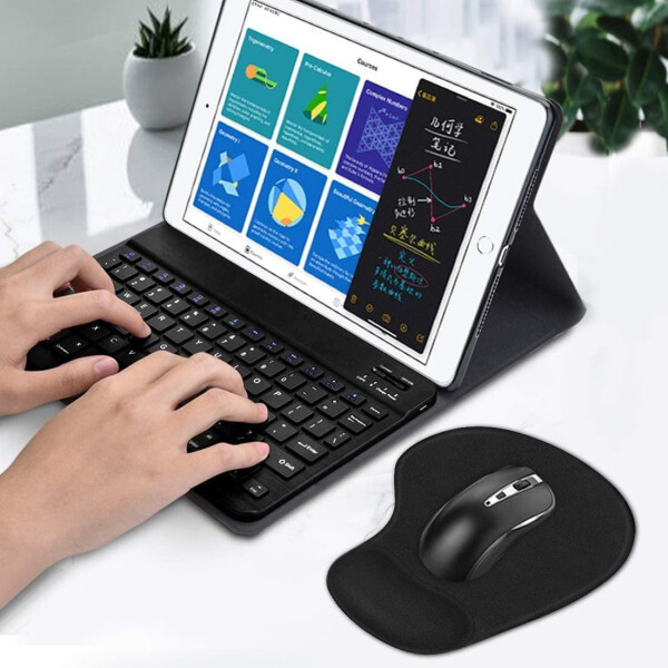 Office & Gaming Mouse Pad with Wrist Support Gel Cushion Rest Desk Mat for Desktop Computer, Laptop, MacBook, Notebook Magic Mouse Keyboard Home, Game Accessories GMP40 9.1 X 7.1 in- Black - 10