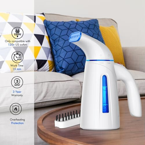 OGHom Steamer for Clothes Steamer, Handheld Clothing Steamer for Garment, 240ml Portable Travel Steam Iron (Only for 120V) - 2