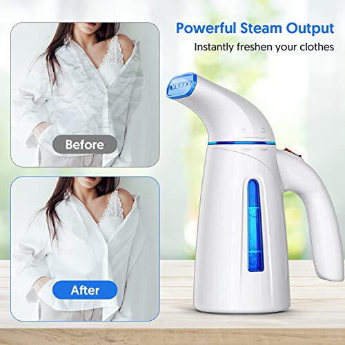 OGHom Steamer for Clothes Steamer, Handheld Clothing Steamer for Garment, 240ml Portable Travel Steam Iron (Only for 120V) - 4