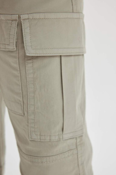 O'g'il bolalar uchun Jogger to'g'ri oyoqli gabardin shim Beige - 8