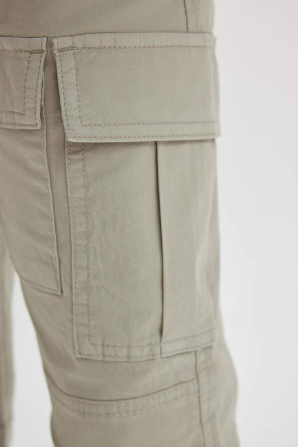 O'g'il bolalar uchun Jogger to'g'ri oyoqli gabardin shim Beige - 8