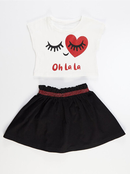 Oh La La Sparkling Girls Skirt Suit - 3