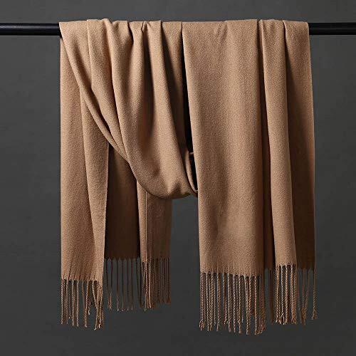 OHAYOMI Womens Thick Soft Pashmina Shawl Wrap Scarf Warm Solid Color Stole - 3