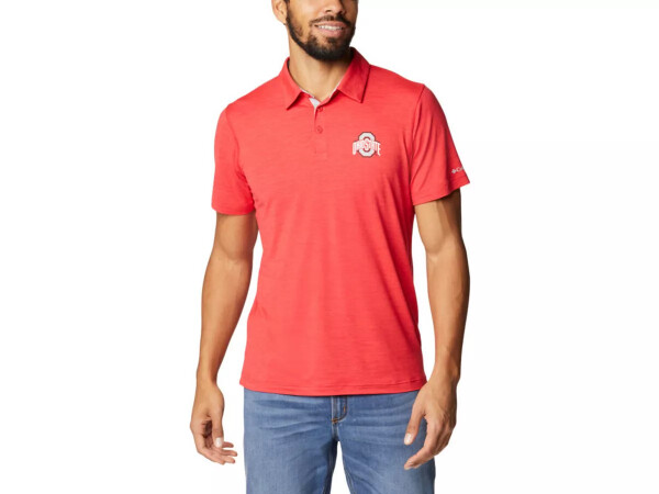 Ohio State Buckeyes Men's Tech Trail Polo Red - 1