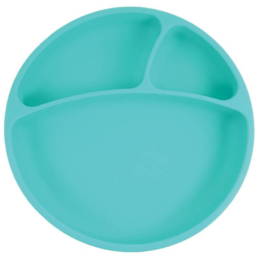 OiOi Portion Vacuum Base Silicone Plate - Aqua Green - 3