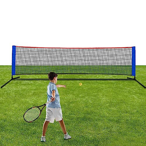 OKAYES Tennis Net, Portable Tennis Net for Driveway, Mini Tennis Net for Kids, Collapsible Tennis Net for Backyard, 35”-63” Height Adjustable Tennis Net | Badminton Net for Backyard, Multipurpose Net - 1