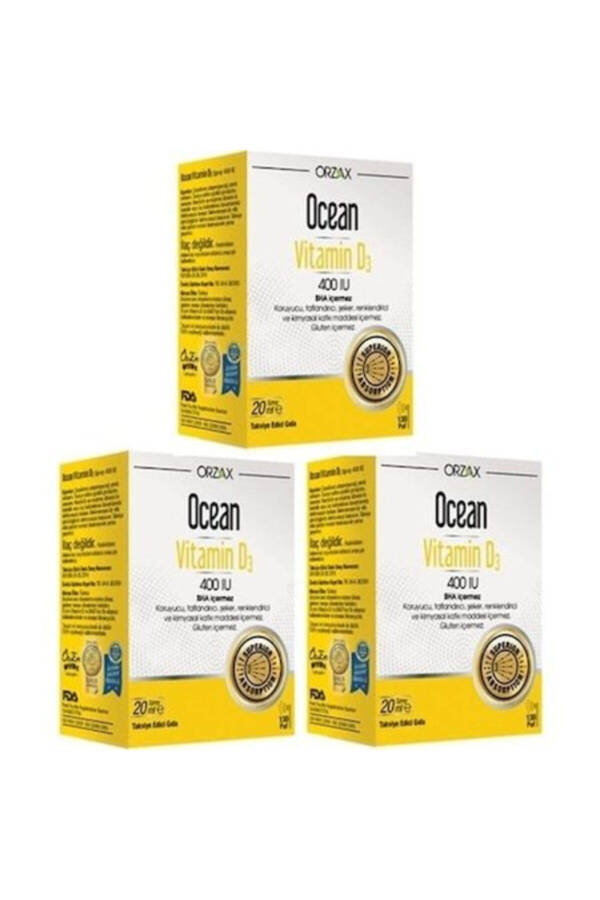 Okean D3 Vitamini 400 IU 20 Ml 3 Quti - 1