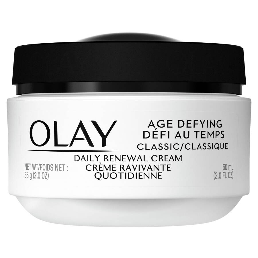 Olay Age Defying Classic Daily Renewal Cream, Увлажняющий крем для лица для тусклой комбинированной кожи, 2 жидкие унции - 2