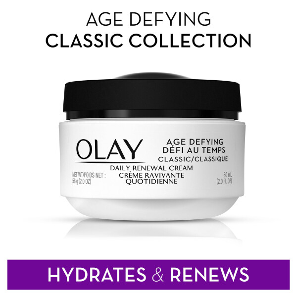 Olay Age Defying Classic Daily Renewal Cream, Увлажняющий крем для лица для тусклой комбинированной кожи, 2 жидкие унции - 3