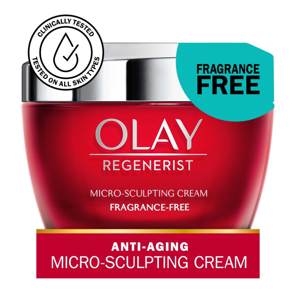 Olay Cilt Bakımı Yüz Nemlendirici, Regenerist Mikro-Heykeltıraşlık Kırışıklık Kremi, Kokusuz, 1.7 oz - 1