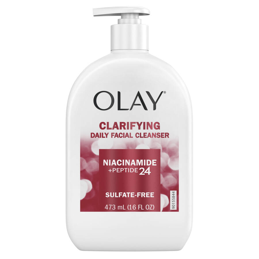 Olay Clarifying Face Wash, Facial Cleanser with Niacinamide, Fights Dryness in All Skin Types, 16 fl oz - 3