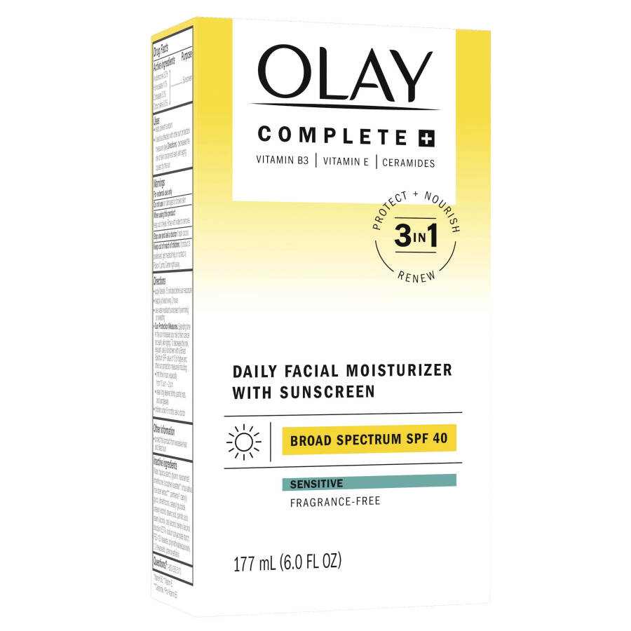 Olay Face Lotion with Sunscreen, Complete Plus Face Moisturizer with SPF 40, 6 fl oz - 9