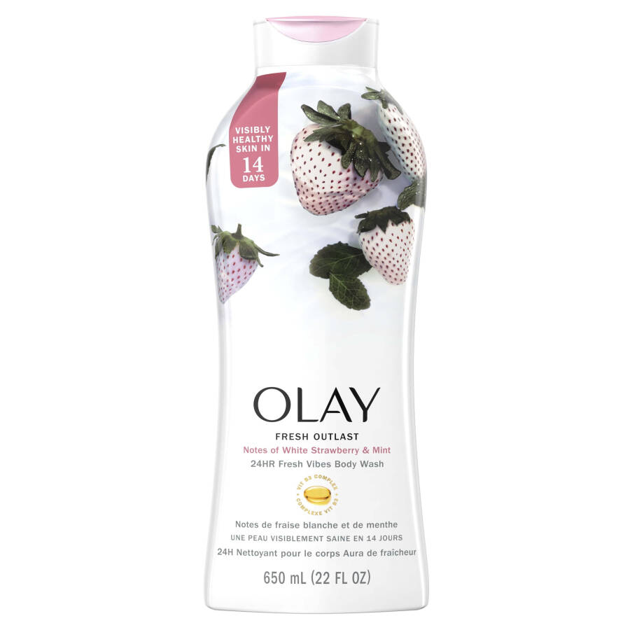 Olay Fresh Outlast Kadın Vücut Sabunu, Beyaz Çilek ve Nane, 650 ml - 7