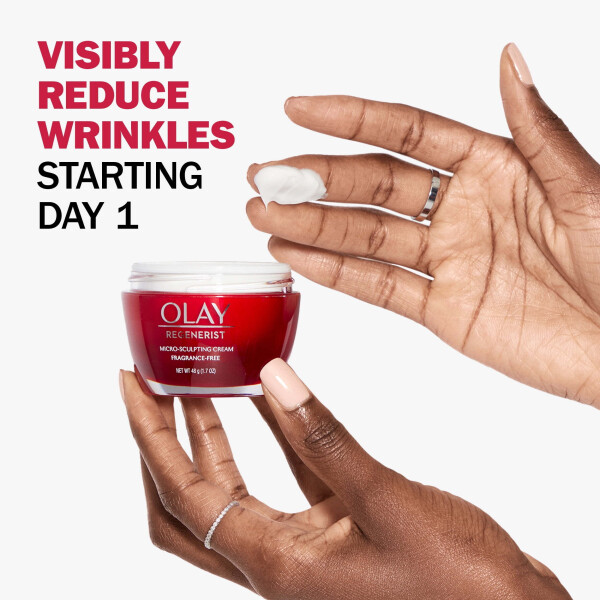 Olay Skin Care Face Moisturizer, Regenerist Micro-Sculpting Wrinkle Cream, Fragrance-Free, 1.7 oz - 2