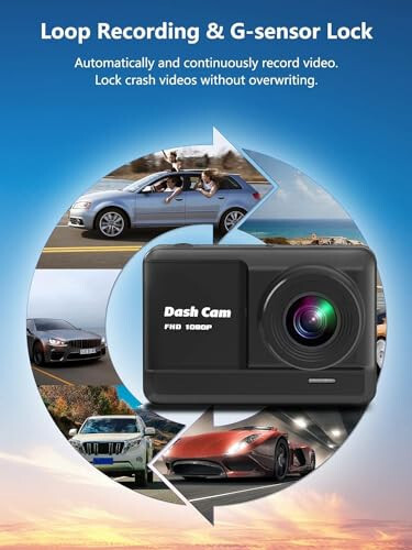 Oldin va orqa kamera, Mini Dash Cam 1080P Full HD 32GB SD karta bilan, 2.45 dyuymli IPS ekran, 2 o'rnatish usuli, tungi ko'rish, WDR, avariya qulflash, tsiklli yozuv, to'xtash monitoringi - 4