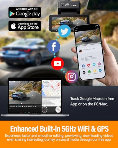 Oldingi Orqa 4K Ichki GPS 5GHz WiFi, 3.39