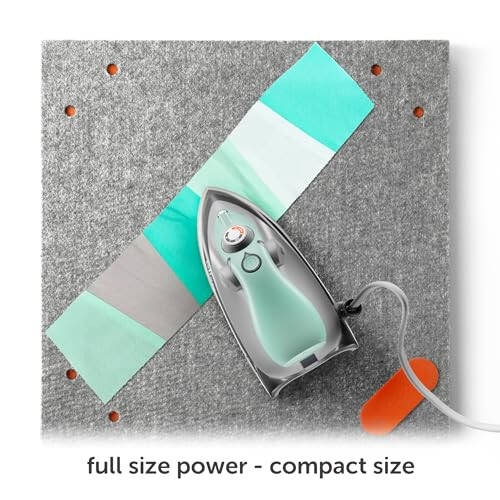 Oliso M3Pro Project Steam Iron with Solemate - for Sewing, Quilting, Crafting, and Travel | 1000 Watt Ceramic Soleplate Steam Iron | Aqua - 2