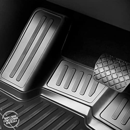 OMAC Floor Mats for Chevrolet Spark 2013-2015 Car Mats All Weather 3D Custom Fit Rubber Mat Waterproof Odorless TPE Floor Liners Laser Measured Non-Slip (Black) - 5