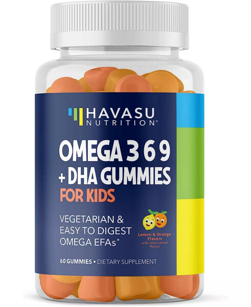 Omega 3-6-9 Sakızları + DHA Vejetaryen Dostu | Beyin, Eklem, Kalp, Göz ve Bağışıklık Sistemi Fonksiyonunu Destekler | Bitki Bazlı ve Lezzetli | 60 Sakız Renk Yok - 1