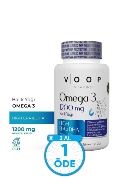 Omega 3 Balık Yağı 1200 Mg 60 Kapsül - 2