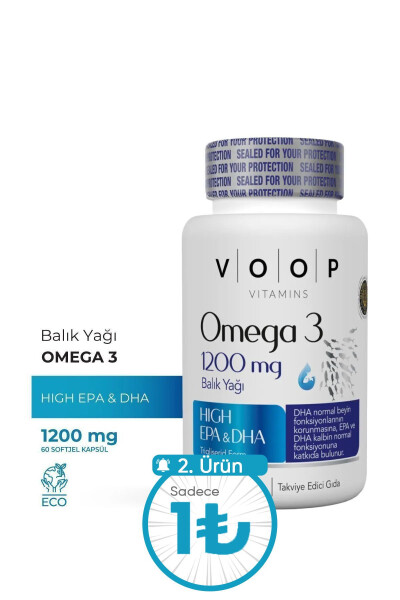 Omega 3 Balık Yağı 1200 Mg 60 Kapsül - 9