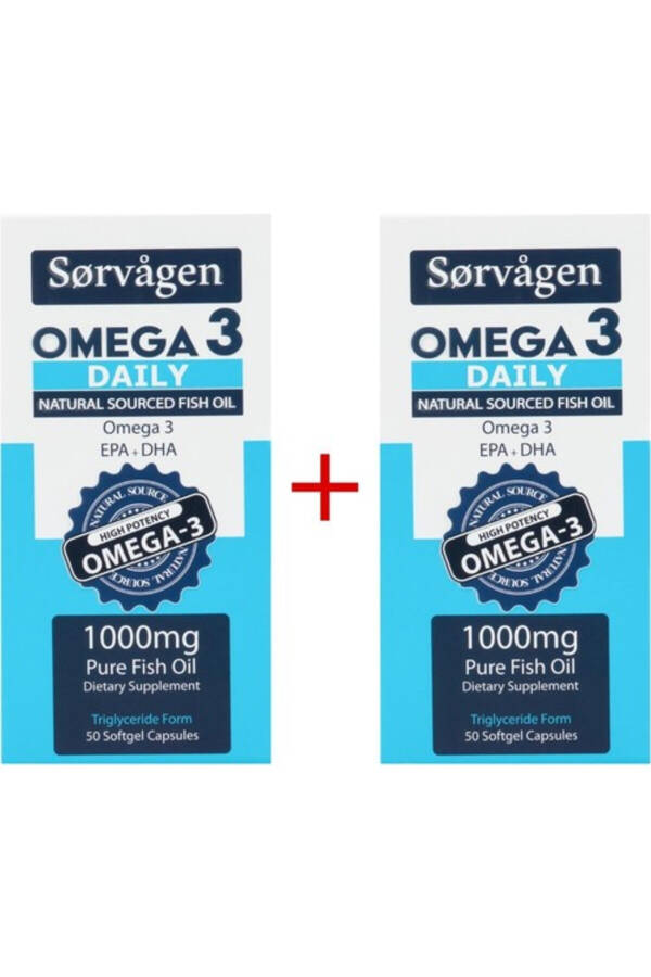 Omega 3 Günlük Saf Balık Yağı, 50 Kapsül, 1000 Mg - 2 Adet - 1