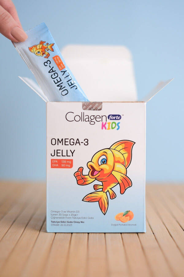 Omega-3 Kids & Vitamin D3 Çocuklar İçin Çiğnenebilir Jel Formda Portakal Aromalı Balık Yağı 30 Şase - 1