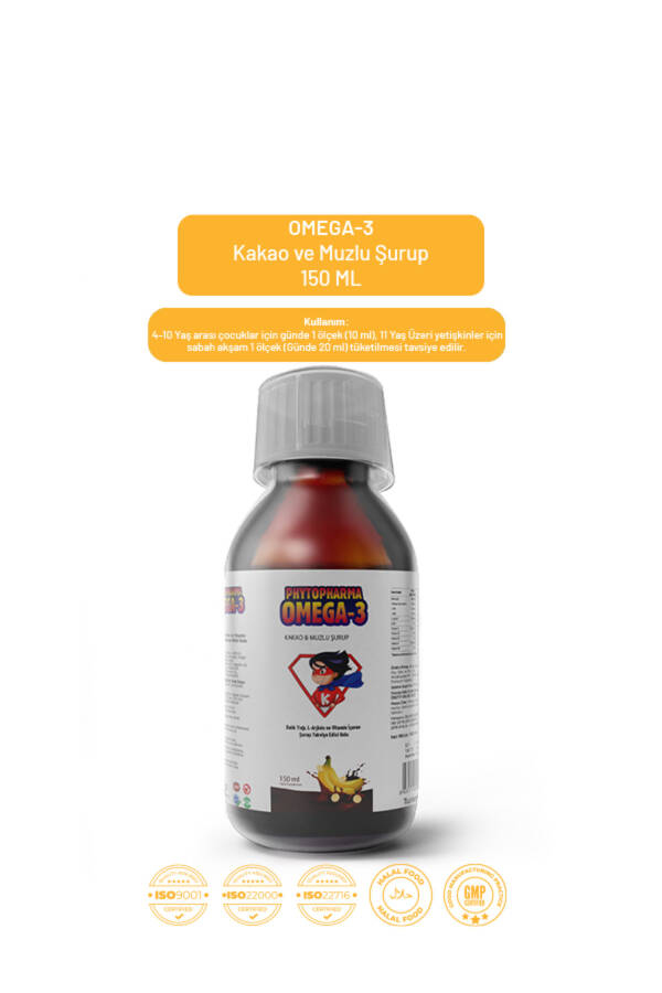 Omega 3 Multi Syrup for Children with Cocoa and Banana Flavor 150 ml - 4