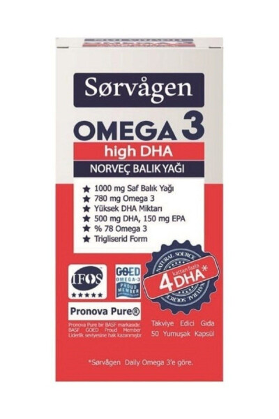 Omega 3 Yüksek Dha 1000 Mg Balık Yağı 50 Kapsül - 5