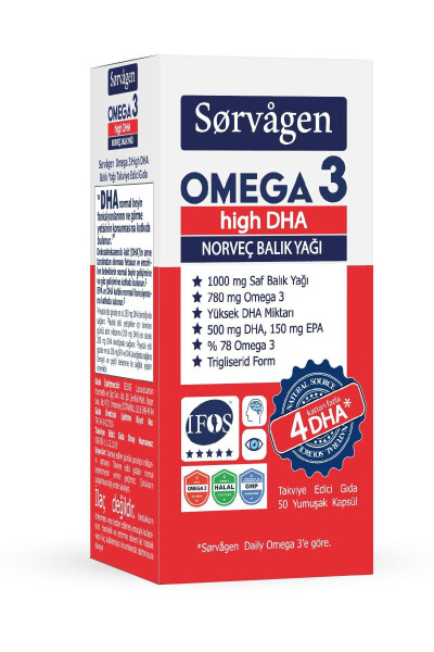 Omega 3 Yuqori Dha 1000 Mg Baliq Yog'i 50 Kapsula - 2