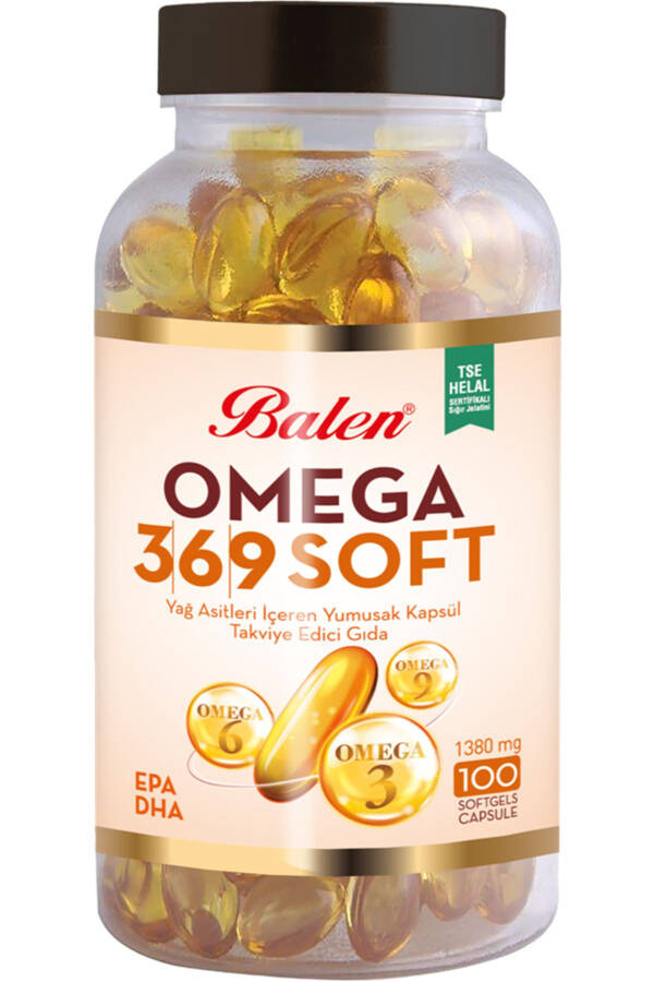 Omega 3,6,9 Soft Yağ Asitleri Içeren Yumuşak Kapsül 1380 Mg*100 - 1