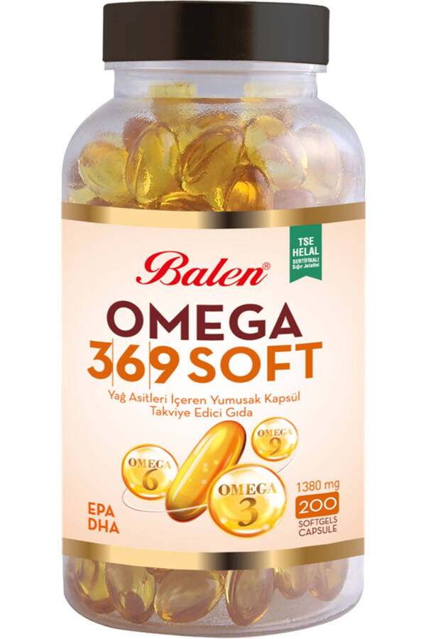 Omega 3,6,9 Soft Yağ Asitleri Içeren Yumuşak Kapsül 1380 Mg*200 - 1