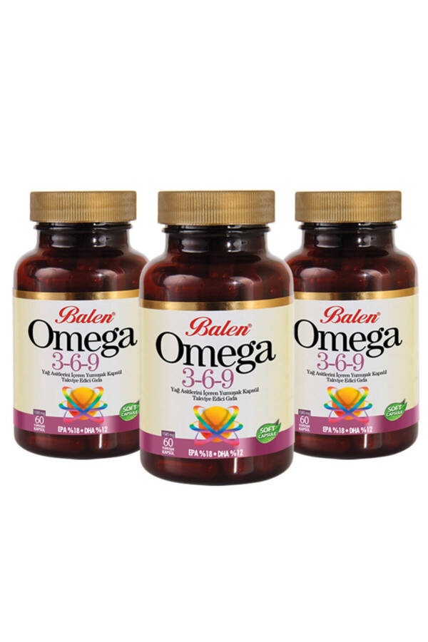 Omega 3,6,9 Softgel Capsules - 60 Capsules - 3 Capsules - 1