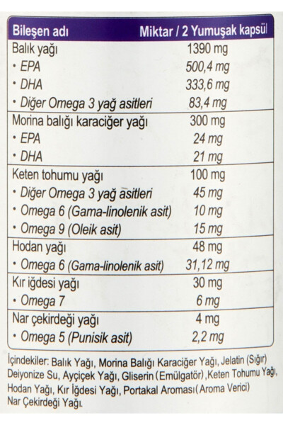 Omega 60'lı 3-5-6-7-9-11 (Morina Balığı Karaciğer Yağı) - 4