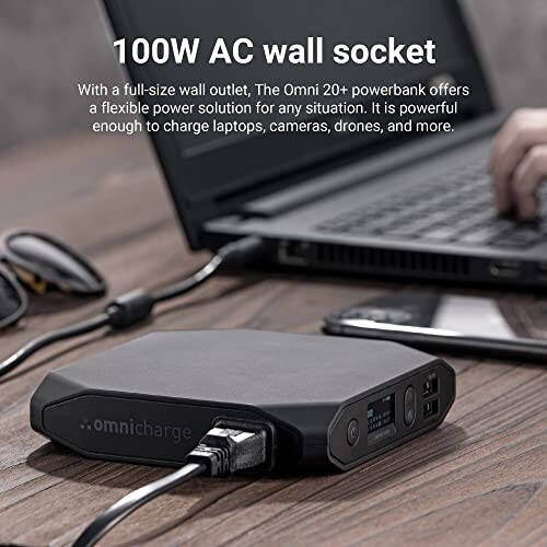 Omni 20+ Комплект Power Bank AC/DC/USBC - В комплекте защитный чехол и быстрое зарядное устройство | Портативное зарядное устройство для ноутбуков: MacBook Pro/iPad/Dell/Surface | Умные устройства: iPhone/Samsung/DJI/Canon/Nikon/DSLR... - 7