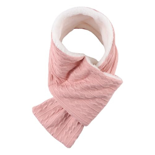 OMUKY Unisex Winter Knit Warm Scarves Thick Fleece Scarf Cold Weather Soft Neck Warmer for Women Men - 1