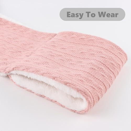 OMUKY Unisex Winter Knit Warm Scarves Thick Fleece Scarf Cold Weather Soft Neck Warmer for Women Men - 5