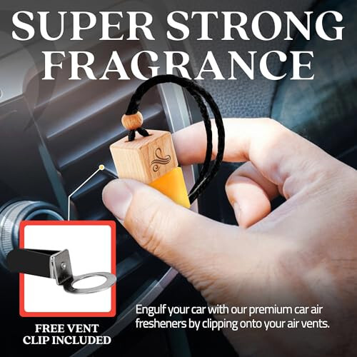 One Million Car Air Freshener for Men | Car Scents Air Freshener with Vent Clip | Strong Car Perfume Air Freshener with Odour Eliminating Technology | Long Lasting Car Air Freshener by Perfa - 3