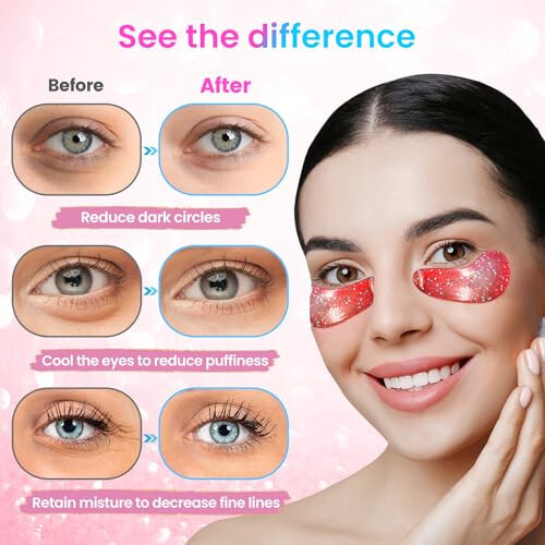 Onespring Under Eye Patches (24 Pairs) - Upgrade Eye Gel Pads for Wrinkles, Puffy Eyes, Dark Circles, Eye Bags, Natural Collagen Eye Gels Pads, Under Eye Mask Patches for Refreshing, Revitalizing - 2